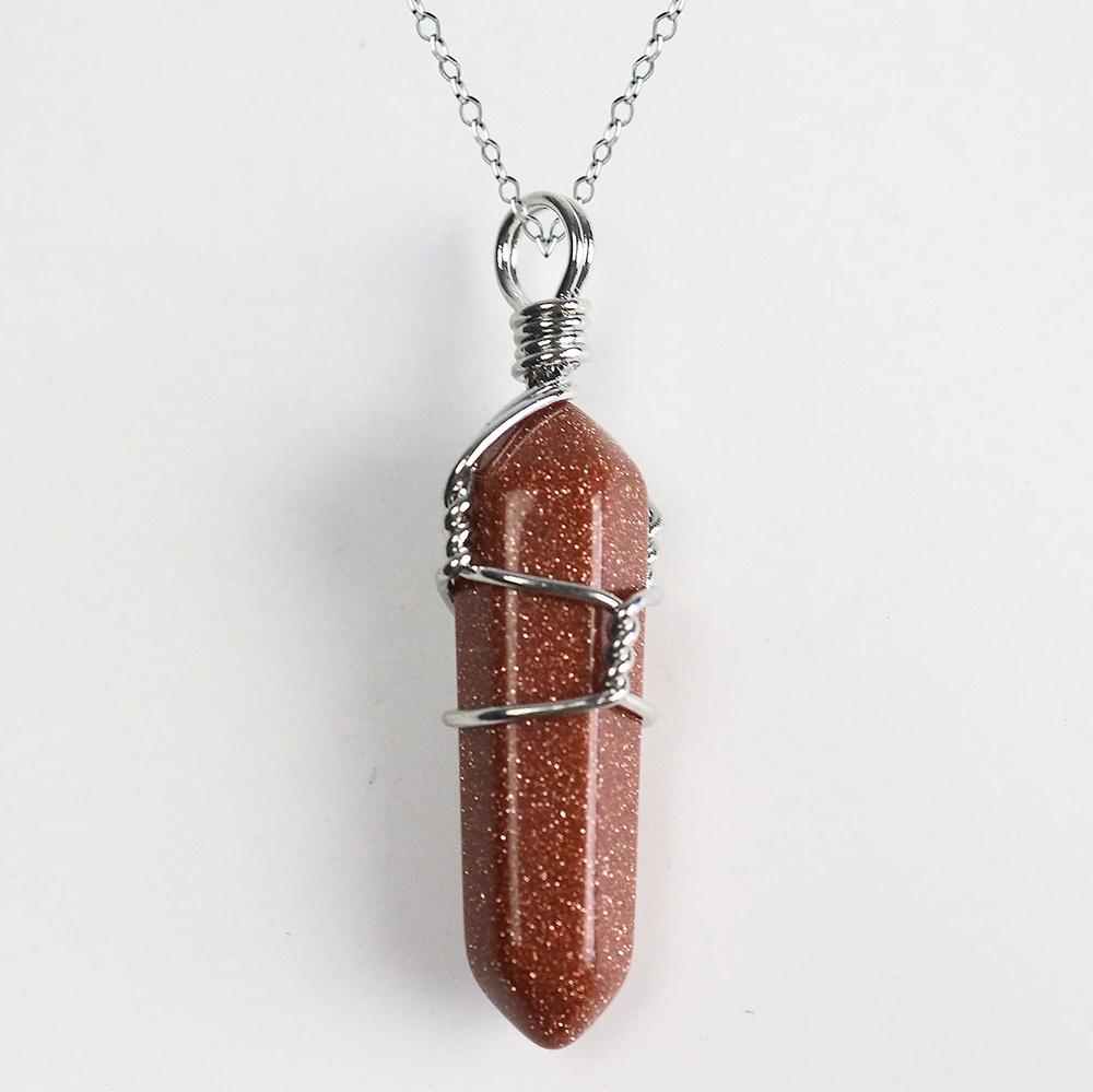 (Cross-border trading), copper hexagonal accessory, crystal pendant, necklace, ebay