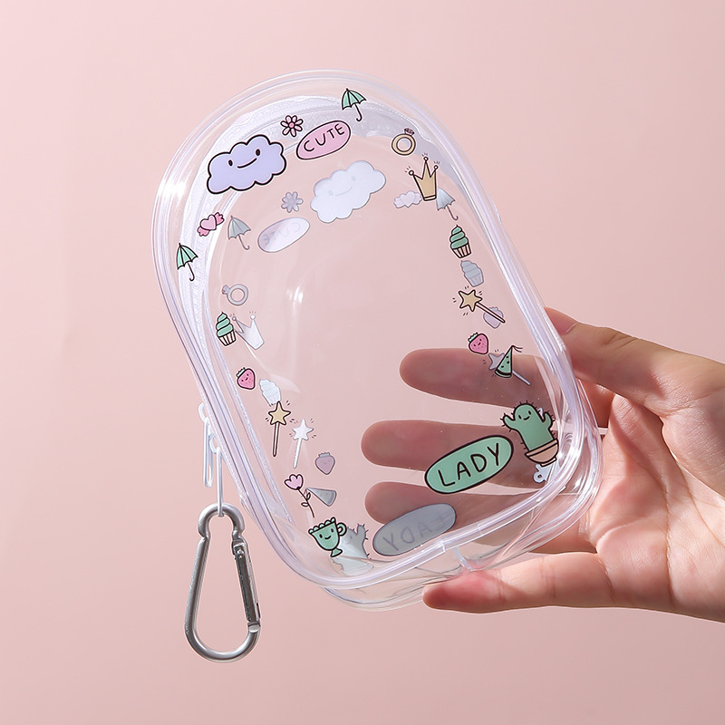 Bolsa transparente para muñecas Bubble Mart, bolsa de viaje, bolsa de almacenamiento, bolsa decorativa para salidas, bolsa de exhibición con accesorios colgantes.