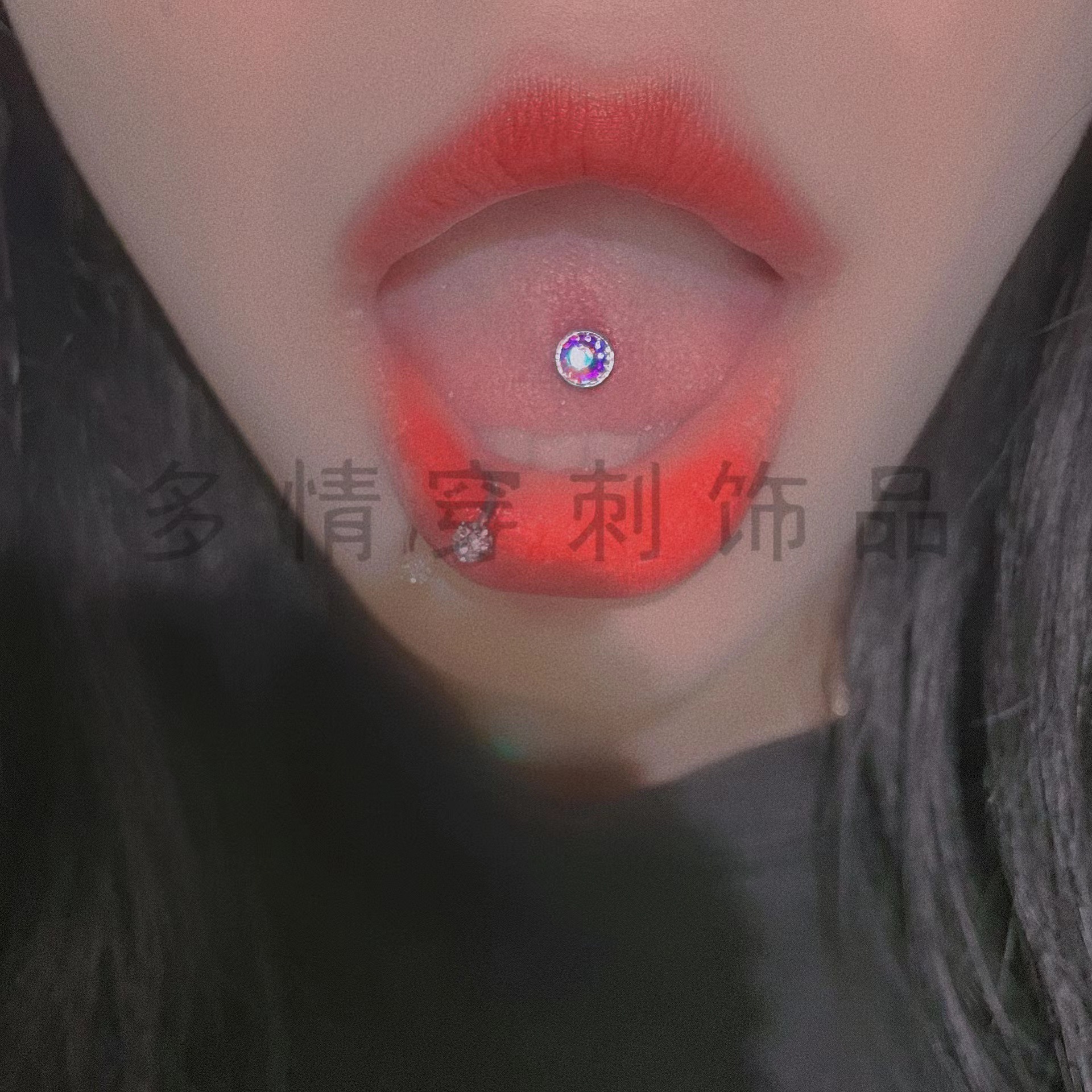 Pink Stainless Steel Tongue Ring Tongue Barbell Screw Type Oral Piercing Jewelry detail image 9