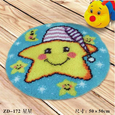 Avtomobil döşəmə paspasları — Cushion Chair Cushion Car Seat Cushion - zd172-stars-38cm-white-net-cross