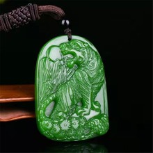 碧玉色老虎吊坠菠菜绿生肖虎玉佩外蒙玉男女款虎吊坠挂件厂家批发