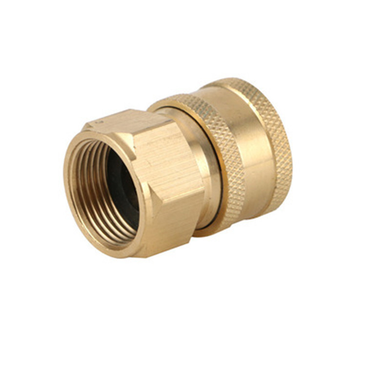 高压清洗接头内丝M22大母头高压洗车机清洗机铜快接3/8快插头配件