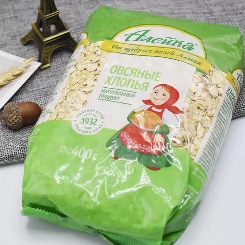 Russian imported Alike oatmeal 400g/bag original whole grain meal replacement pure oatmeal breakfast brewed oatmeal