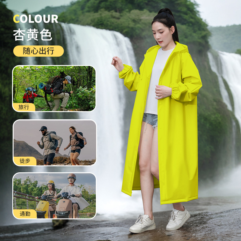 Adultos no desechables chaqueta de lluvia larga al aire libre montaña viaje grueso todo el cuerpo tormenta lluvia gris portátil chaqueta de lluvia