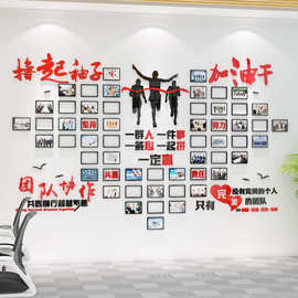 5OH3公司员工风采文化办公室装饰企业团队照片墙贴荣誉展示励志3d