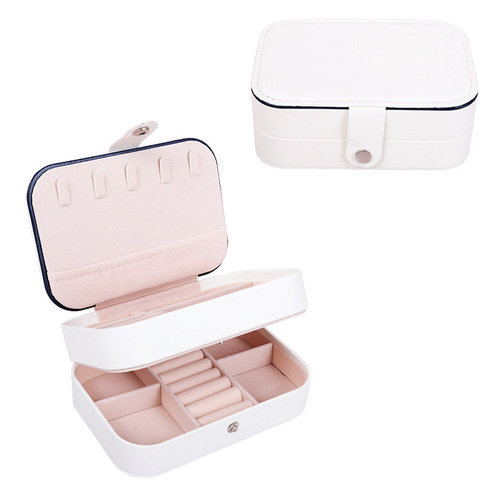 High-end lightweight luxury gold jewelry box set for home use, multi-layer large capacity bracelet storage portable jewelry box packaging