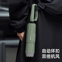 リングバックル全自動逆傘日焼け止め兼用フック折りたたみ大型強化厚みのある雨晴れ専用傘