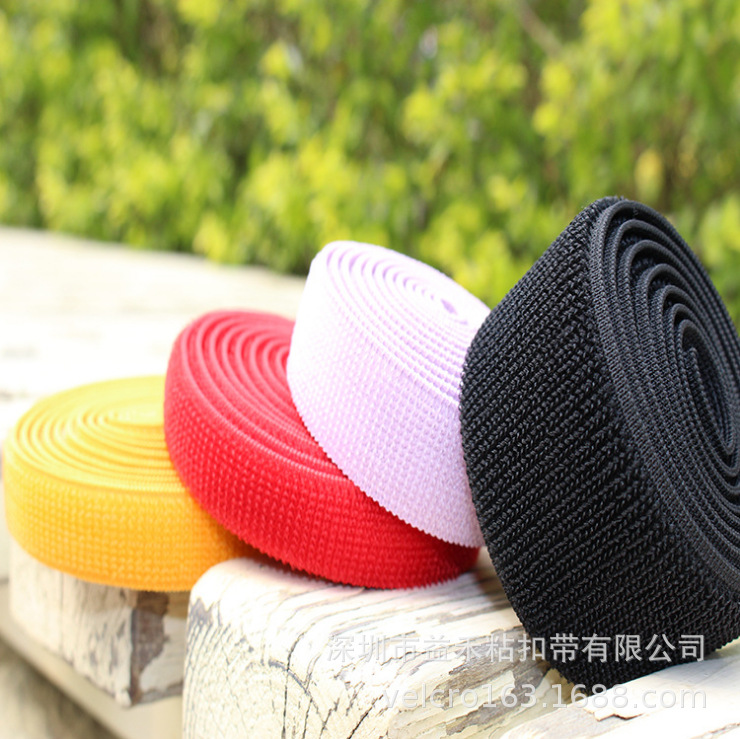 黑白色 彩色松紧魔术贴、弹性魔术贴