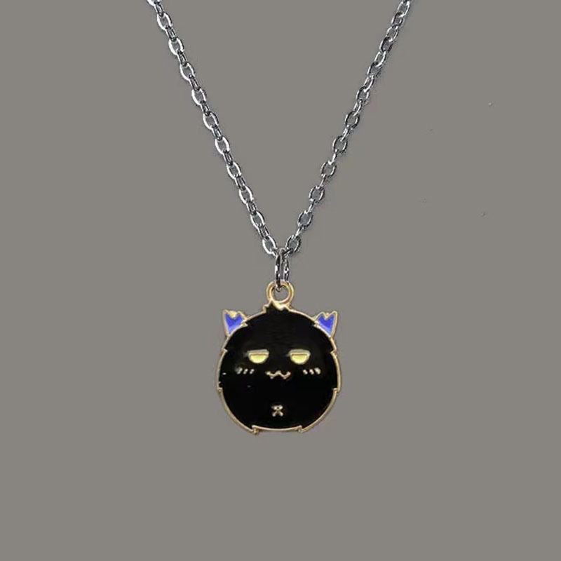 Ny Ins Style Niche Design Halskæde Til Kvinder Koreansk Version Sort Og Hvid Lille Djævel Halloween Par Halskæde, Bedste Ven Nøglebenskæde_voghion.com