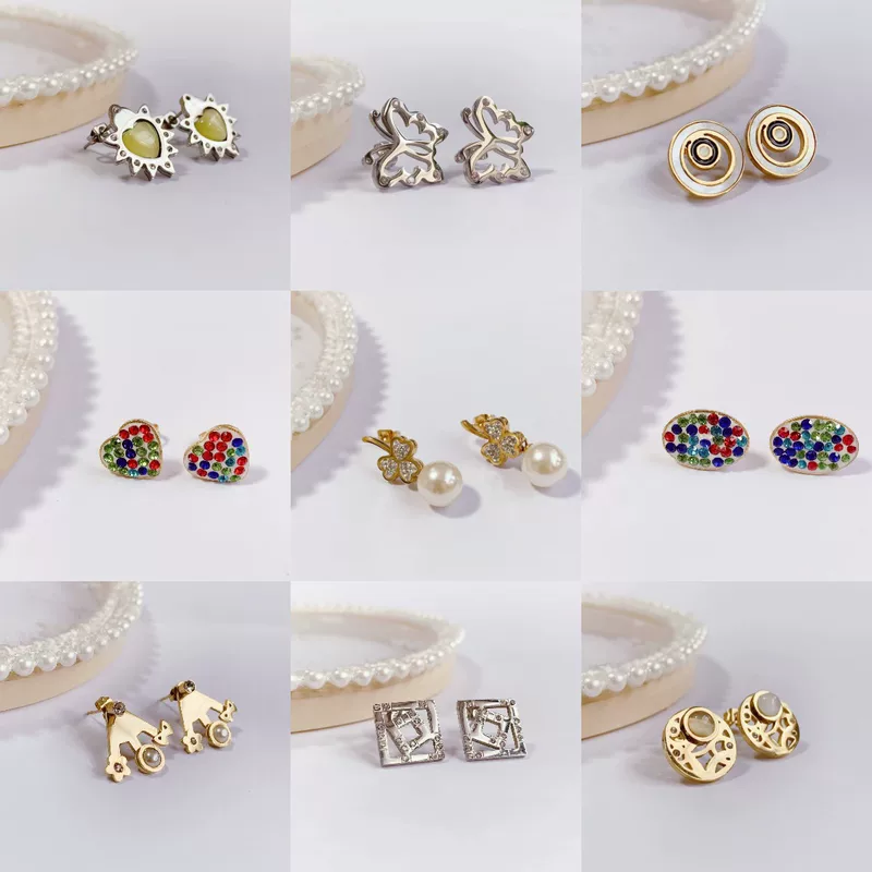 (Cross-border trading), fashionable universal quality earrings stainless steel, European style, simple and elegant design
