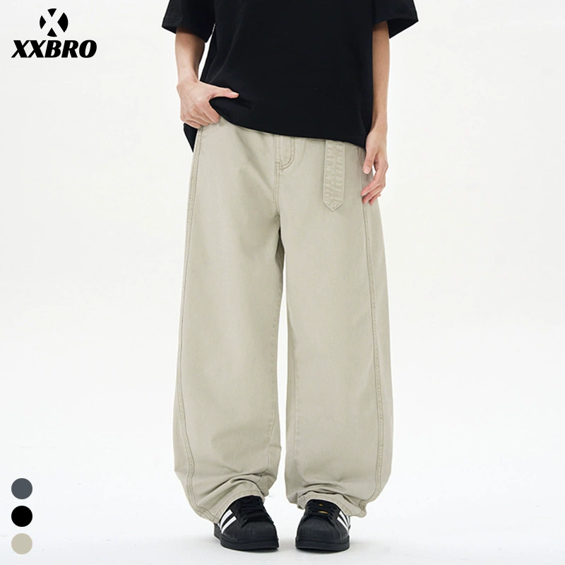 Xxbro мужская одежда # весенние новые каменные шлифовальные штаны-мачете дикие повседневные базовые пригородные прямые брюки для мужчин и женщин
