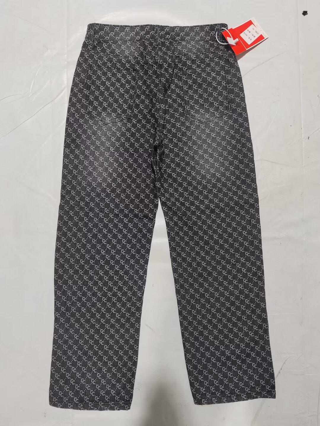 Men's Clothing High End Men's Straight Leg Jeans Streetwear American High Street Style Cool Edgy Vibe Full Print Embroidery_mkmklike.com