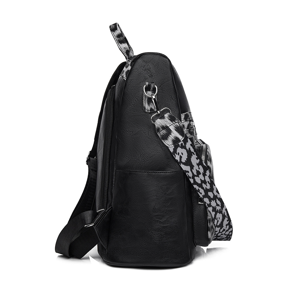 Mochila antirrobo transfronteriza de nuevo estilo europeo y americano retro para mujer, moda, estilo de alta gama, estampado de leopardo, mochila multiusos de gran capacidad, marea