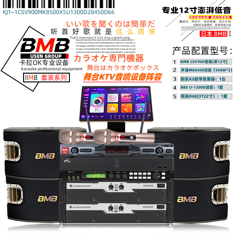 BMB CSV900 loudspeaker box suit Family go to karaoke entertainment KTV Cara OK Set Sound BMB Sound Package