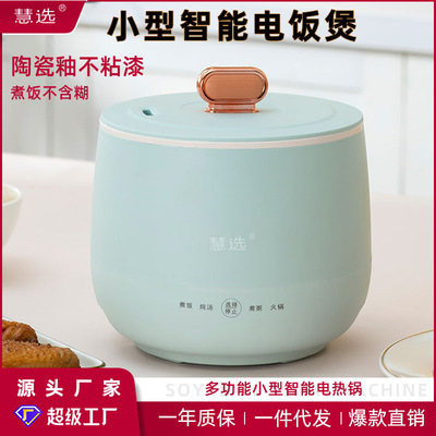 Mini non-stick cookware intelligence household Electric skillet dormitory Rice cooker multi-function 110V Food warmer gift customized