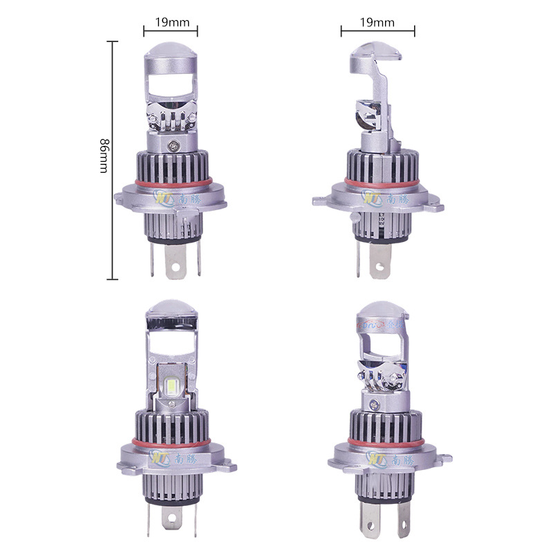 Lente LED del automóvil faro H4 bombilla de luz baja luz alta luz de luz láser integral luz de automóvil enchufa directa