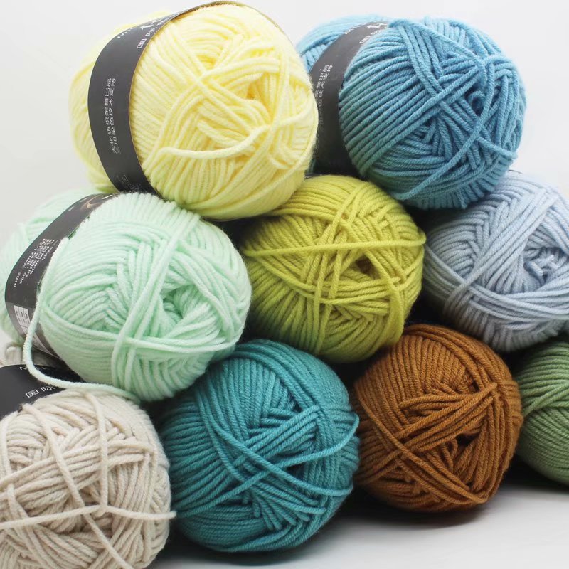 牛奶棉毛线4股依棉宝宝线精梳牛奶棉中细毛线情人棉