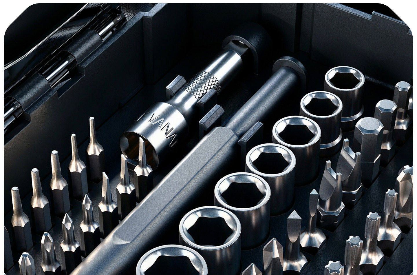 Green Forest [Moonlight Treasure Box] Ratchet Wrench Quick Dual-Use Mini Hex Key Three-In-One Socket Set