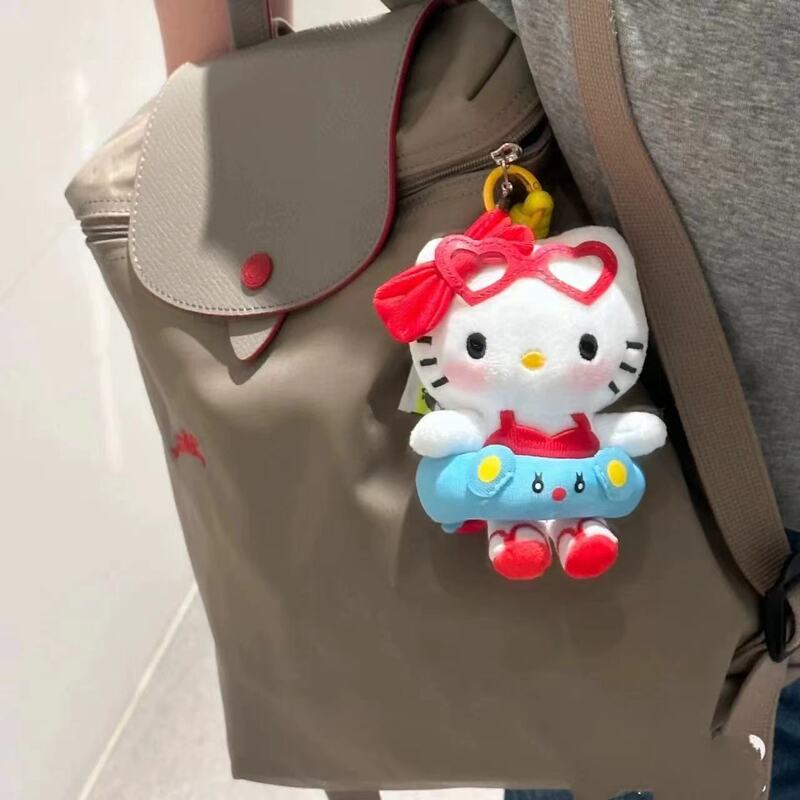 新款泳圈kt挂件毛绒公仔玩偶新款Hellokitty小挂件书包挂饰钥匙扣|undefined