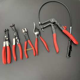 抱箍喉箍钳直型喉式管束钳汽车水管卡扣钳可弯式喉式带线管束夹钳