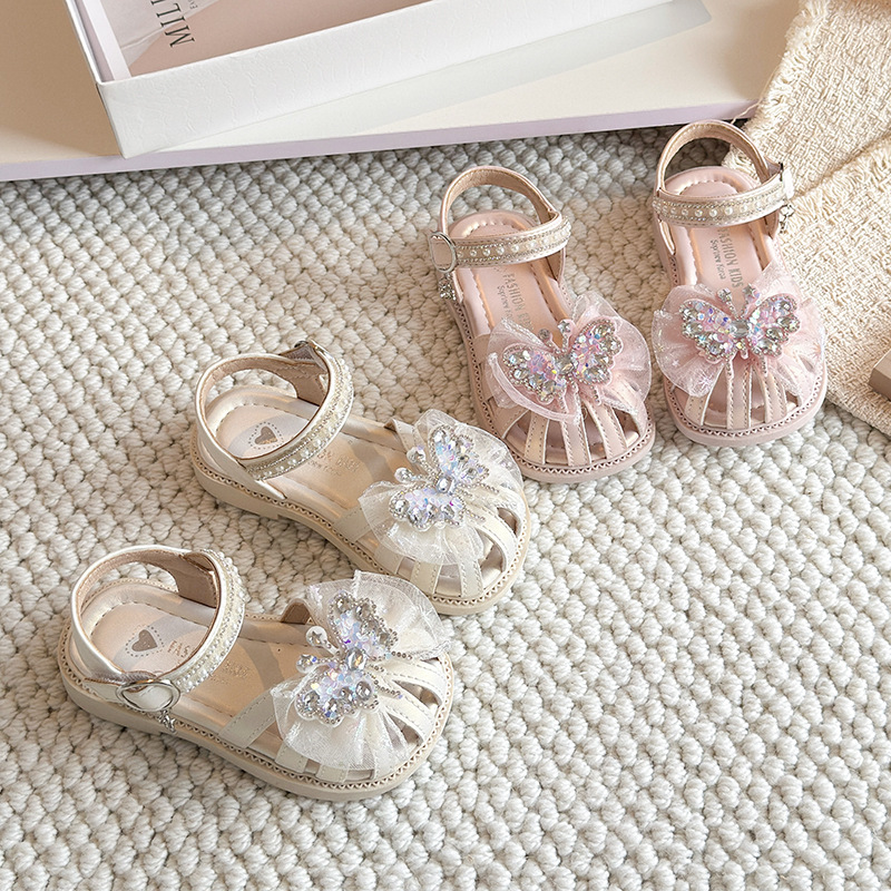Niñas sandalias Baotou 2026 verano nuevo estilo de moda infantil versátil zapatos Lefour zapatos de princesa con suela suave para niños image 3