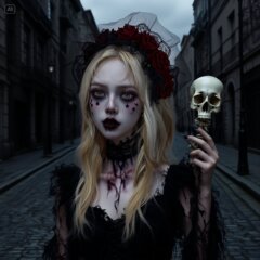 ハロウィンプロムパフォーマンスパーティーヘアアクセサリー魔女ボナイトヘッドバンドロリータティーパーティー牧歌的なスタイルのヘアバンドヘッドドレス