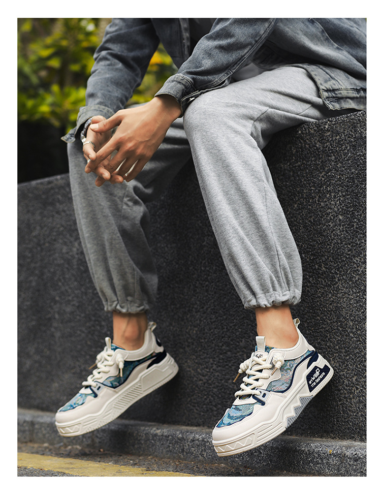 Atmungsaktive Herrenschuhe für den Sommer, vielseitig einsetzbar für Studenten, Sport, hohe Sohlen, lässig, kleine weiße, China-Chic-Boardschuhe,_voghion.com