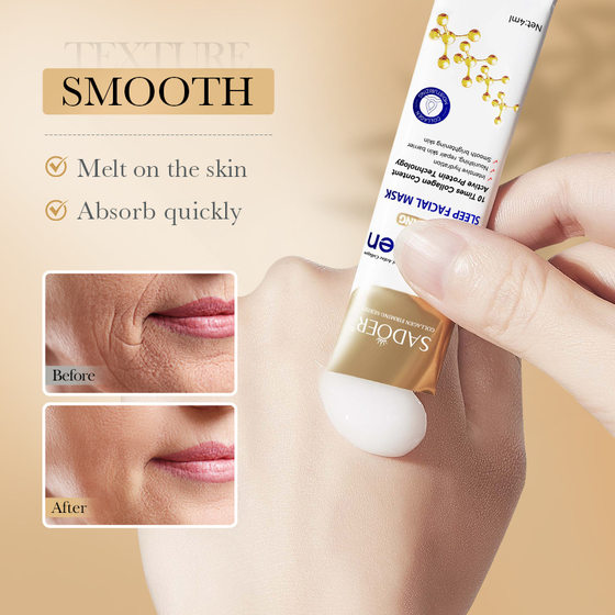 English SADOER Bone Collagen Anti-wrinkle Sleep Mask Hydrating and Moisturizing Facial mask Foreign Trade Cross-border