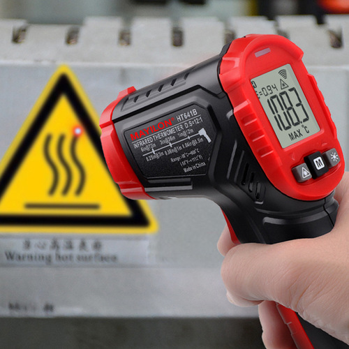 HT641A/B infrared thermometer industrial high-temperature smelting casting water oil temperature measuring gun Maiyi Long