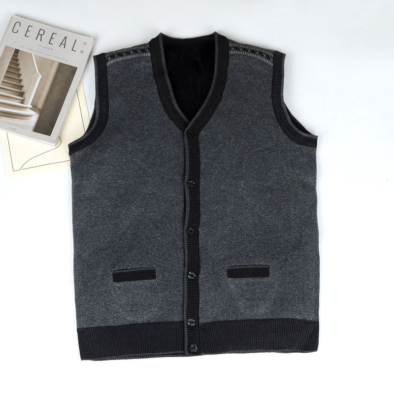 Sheepskin Integrated Vest for Men, Middle-Aged and Elderly, Autumn and Winter Warm Genuine Wool Vest, Sheepskin Waistcoat, Detachable Sheepskin Integrated Vest for Men, Middle-Aged and Elderly, Autumn and Winter Warm Genuine Wool Vest, Sheepskin Waistcoat, Detachable