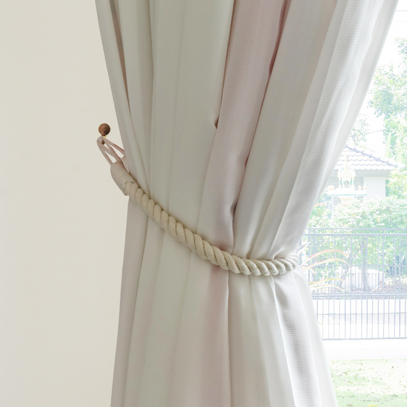 Fermacravatte per tende intrecciati in cotone e lino boho_voghion.com