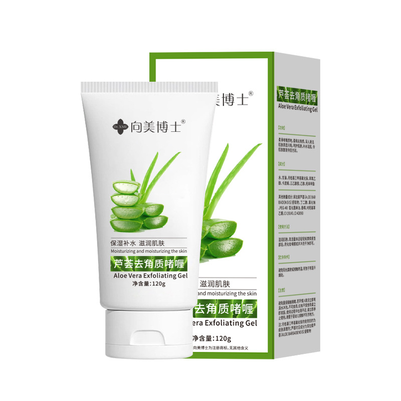 Dr. Xiangmei aloe gel exfoliante fango frotando crema limpieza profunda hidratante tierna mejora fabricante áspero