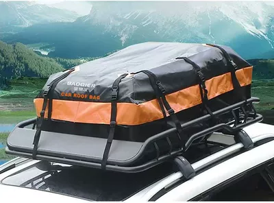 Manufacturer Wholesale Car Roof Luggage Bag Travel Outdoor Roof Bag Car Luggage Bag Sun Protection Travel Suv (Roof box) - black-orange-roof-top-box