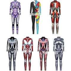 New 2022 Halloween Armor with 3D Stereo Digital Printing, Unisex Long-Sleeve Cosplay Costume for Adults and Children, Slim-Fitting