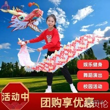 舞蹈体操道具龙手龙演出甩用品健身儿童甩龙彩带传统舞龙民麦太保