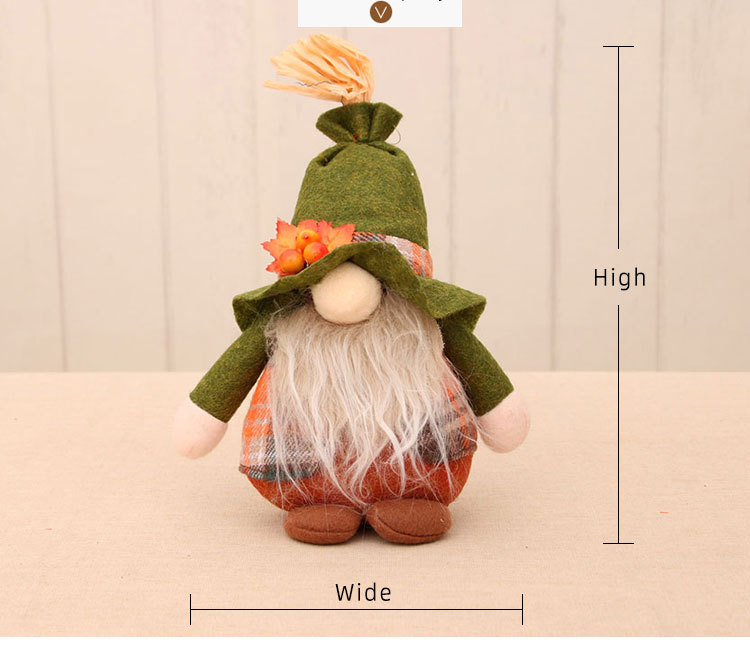 New Cross-border Large Faceless Deep Forest Old Man Christmas Dwarf Old Man Harvest Festival Doll Gift display picture 3
