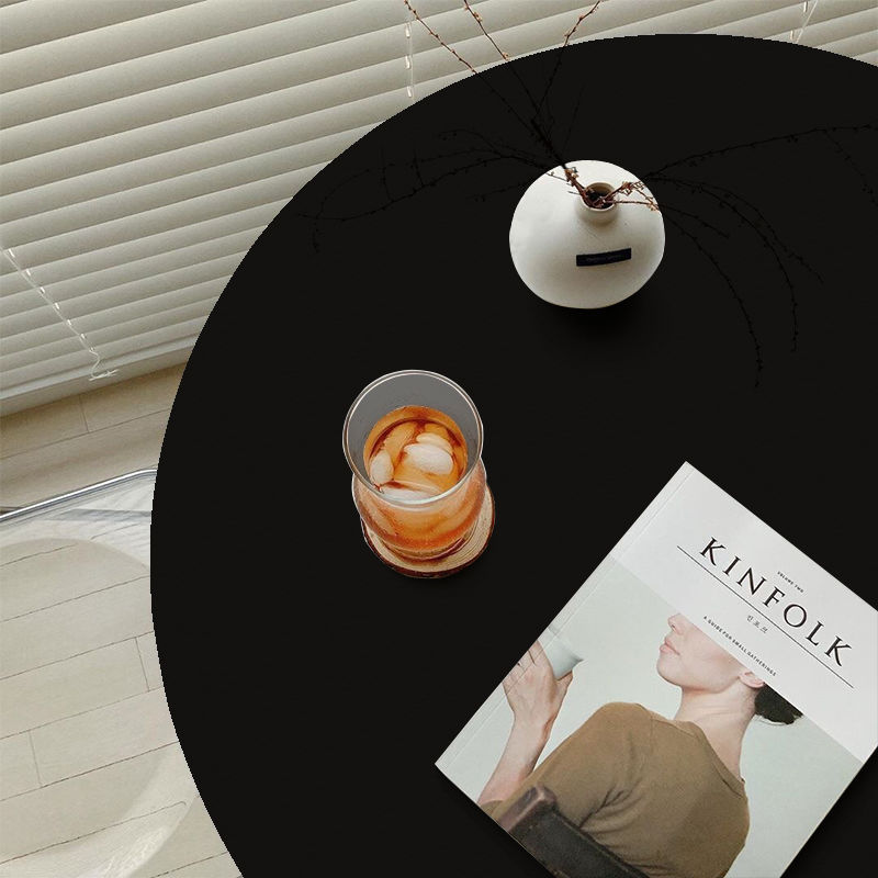 Dropshipping Round Solid Color High-End Leather Table Mat Small Coffee Table Mat Round Table Tablecloth No-Wash Light Luxury Placemat