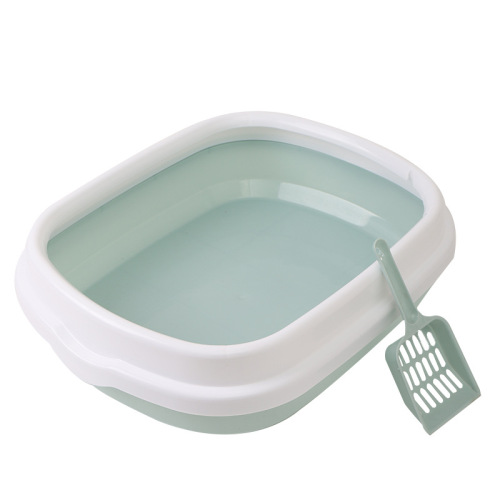 Semi-enclosed cat litter box, large anti-splash cat toilet, two-color ventilation, large space cat litter box, pet supplies