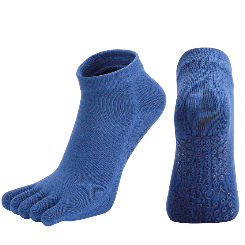 [Venta al por mayor de fábrica] calcetines de Yoga de cinco dedos calcetines de Baile todo incluido algodón peinado de cinco dedos Pilates Fitness calcetines deportivos