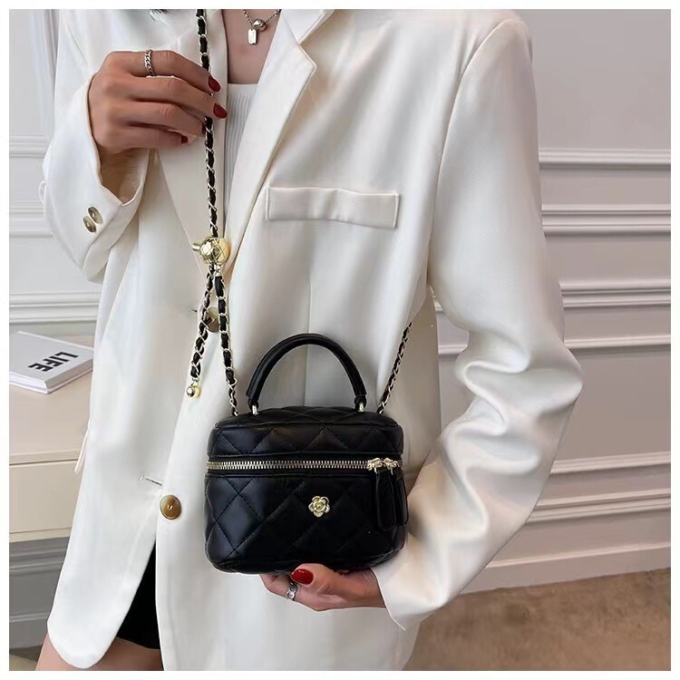South Wind Galaxy Camellia Box Bag 2024 New Small Bag Women's Handbag Chanel-Style Chain Bag Single Shoulder Crossbody Bag