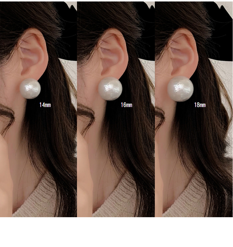 Retro Geometric Imitation Pearl Sterling Silver Plating Womenu0027S Ear Studs 1 Pair