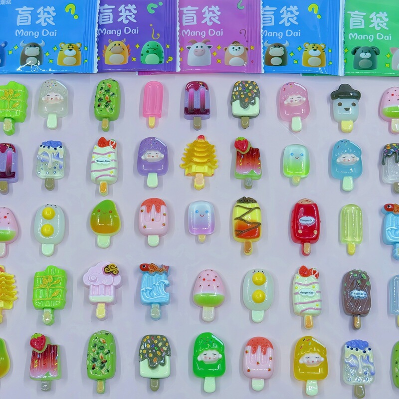 Independent Blind Box Simulation Ice Cream Model Mini Cute Pretend Play Toy Food Play Model Decoration