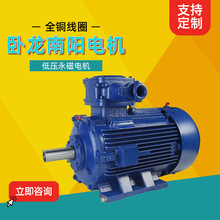 卧龙南阳电机低压永磁IE4自起动隔爆型三相永磁同步电动机