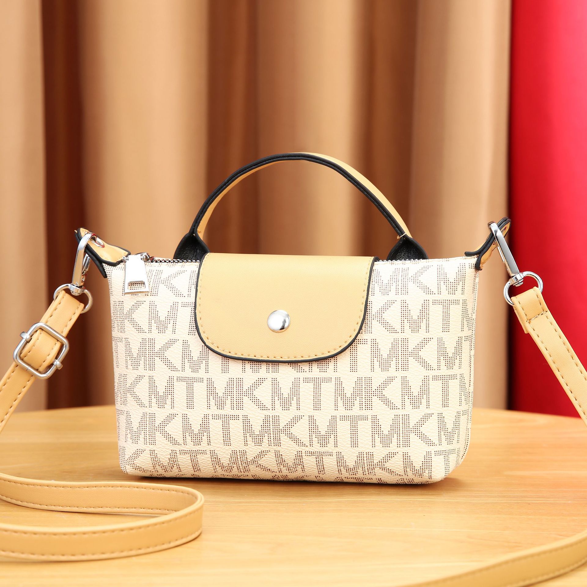 Bolso bandolera minibag transfronterizo 2024 nuevo bolso de mano de color de contraste de pu ladiesbags
