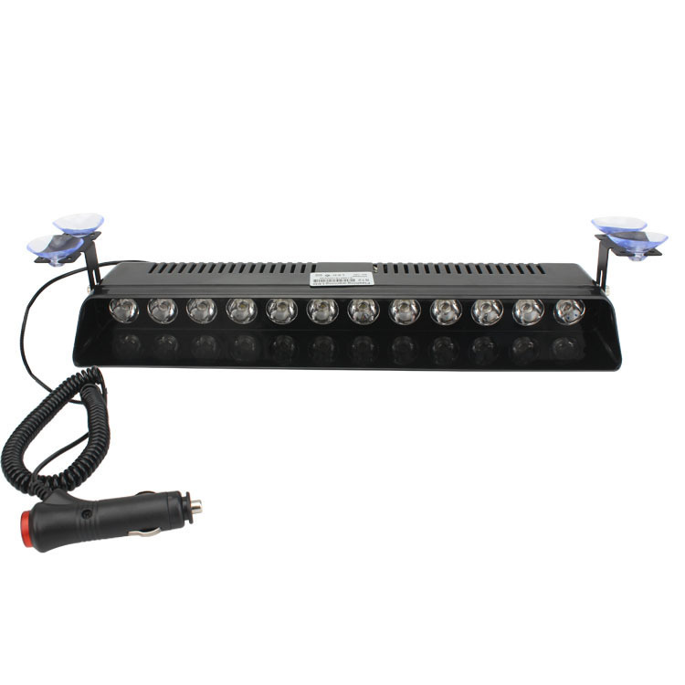 Factory Direct Supply High-Power 12Led Car Front Glass Flash Light Shovel-Type Suction Cup Light Warning Light