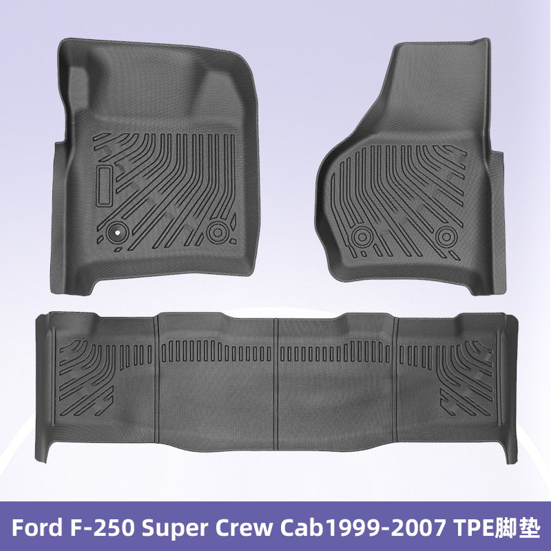 Para Ford F - 250 super cabina 1999 - 2007 TPE Foot Pads 3D todo el tiempo