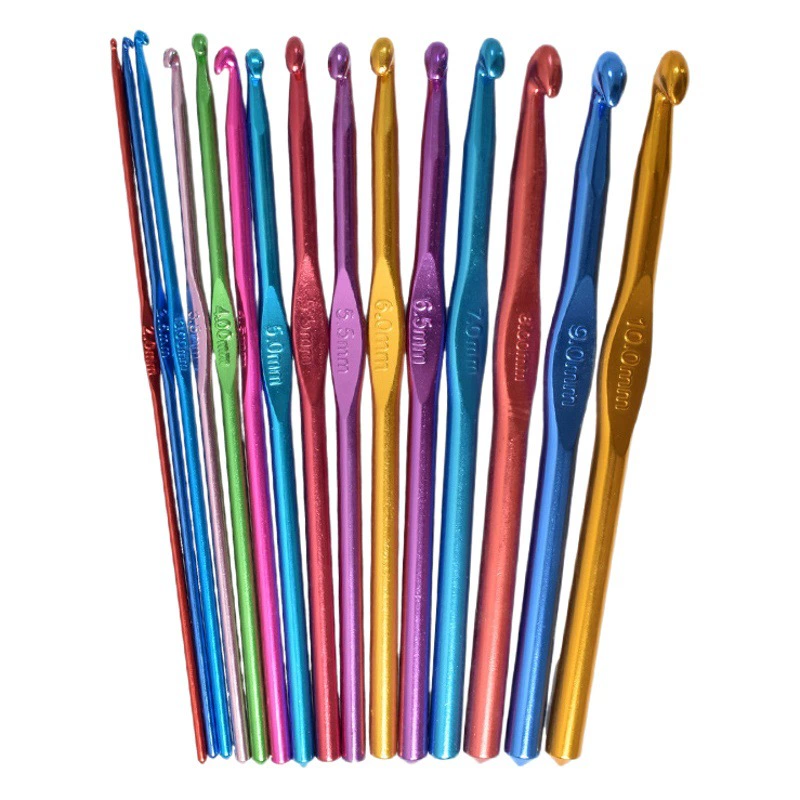 Фабрика оптом окисленные инструменты для вязания крючком свитер игла Металл глинозем нержавеющая сталь цветной костюм для вязания крючком