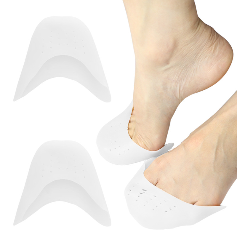 Protectores de silicona para los dedos del pie, previenen el rozamiento con los tacones altos, almohadillas antideslizantes de media talla.