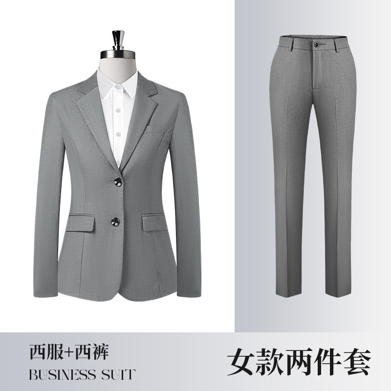 168 회색 여성 정장 + 168B 여성 바지