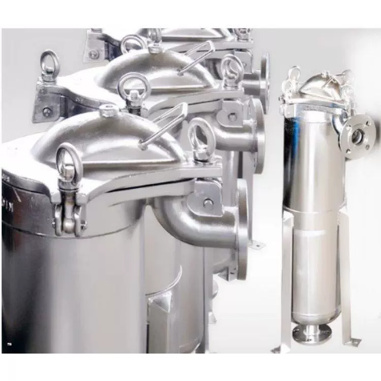 Однослойный фильтр-мешок из нержавеющей стали с нетканым материалом микронного класса, промышленный фильтр-мешок с боковым входом и плоской крышкой